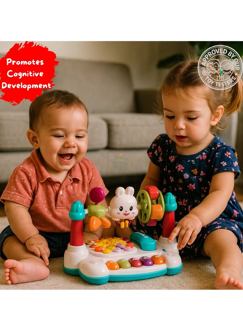 ألعاب سيون 10 في 1 ألعاب موسيقية للأطفال الصغار من عمر 1 إلى 3 سنوات، تنمية المهارات الحركية الدقيقة وفقًا لمبدأ مونتيسوري، بيانو، حيوان، مركبة، هاتف، لعبة تعليمية تفاعلية، هدية للبنات والأولاد من عمر 1 إلى 3 سنوات - Image 4